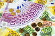Photo: Many Euro Banknotes Many Euro Banknotes