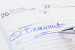 Eintrag im Kalender: Finanzamt