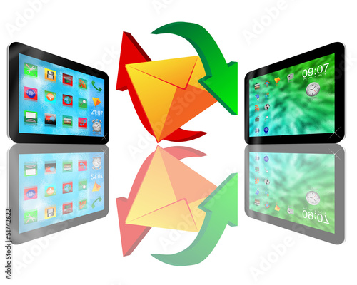 Illustration: two tablet two tablet
