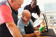 Photo: group of senior electrical technicians group of senior electrical technicians