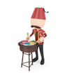 Illustration: 3d candy salesman ramadan concept 3d candy salesman ramadan concept