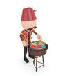 Illustration: 3d candy salesman_ramadan concept 3d candy salesman_ramadan concept