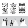 Set of wedding design elements