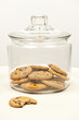 Chocolate chip cookies in jar