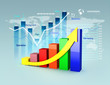 Illustration: Business plan with graphs and charts Business plan with graphs and charts