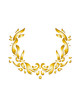 goldener floraler Kranz