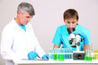 Physician and assayer during research on room background