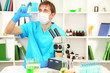 Assayer during research on room background
