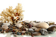 Sea stones isolated on white