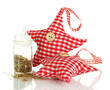Foto: Soft toys shape of star with fragrant herbs isolated on white Soft toys shape of star with fragrant herbs isolated on white