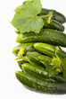 Foto: Cucumbers on a white background Cucumbers on a white background