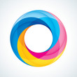 Vector: Abstract Infinite loop logo template. Corporate icon. 4 Pieces S Abstract Infinite loop logo template. Corporate icon. 4 Pieces S