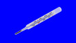 Thermometer auf blau