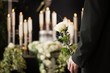 Religion, death and dolor  - man at funeral