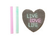 Heart shaped piece of slate
