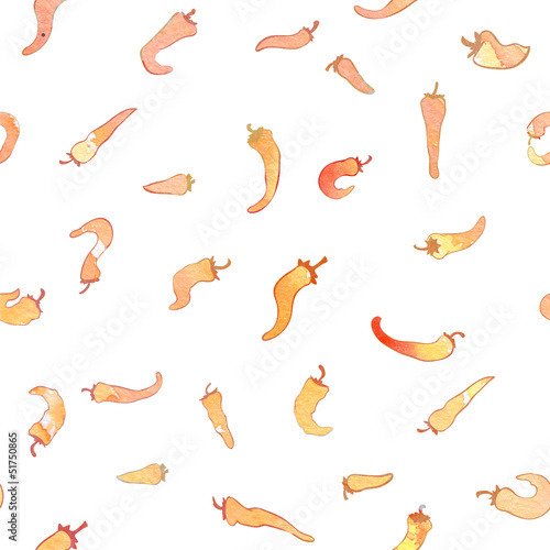 Illustration: red hot peppers background seamless red hot peppers background seamless