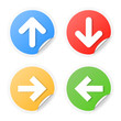 Arrow labels. Vector illustration