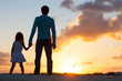 Family at sunset