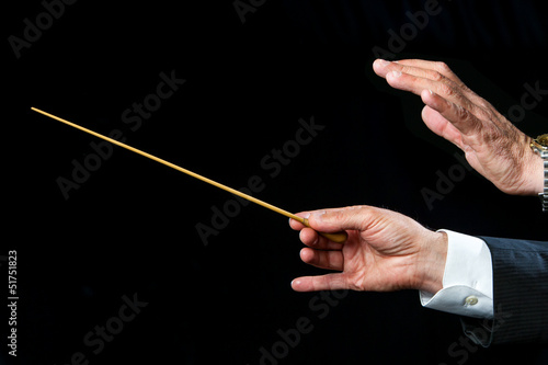Photo: Conductors hands directing. Conductors hands directing.