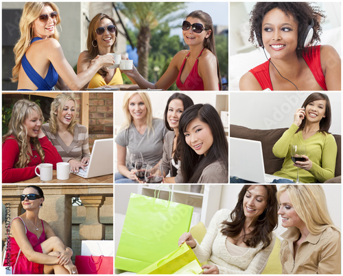 Photo: Montage of Modern Women Leisure Lifestyle Montage of Modern Women Leisure Lifestyle