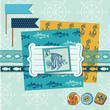Vektor: Scrapbook Design Elements - Nautical Sea Theme Scrapbook Design Elements - Nautical Sea Theme