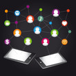 Social network vector internet chat community communication