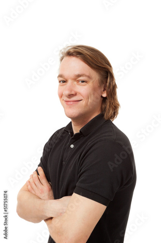 Photo: portrait of man dressed casual, isolated on white background portrait of man dressed casual, isolated on white background