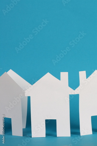 Photo: Houses Paper Chain Houses Paper Chain