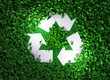 recycle symbol among the grass