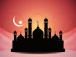 religious vector eid background with mosque.