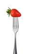 Gabel mit Erdbeere