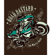 Vintage image of sport motorbike