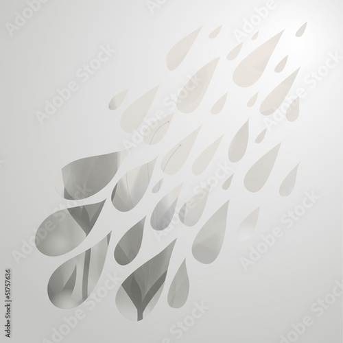 Vector: Raindrops / Delicate card of sympathy Raindrops / Delicate card of sympathy