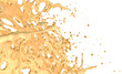 gold splash background, isolated on white