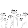 Banner with flowers and place for your text in vector.