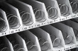 Empty shelf of office vending machine