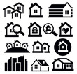 real estate icon set
