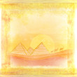 old paper with pyramids