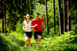 Photo: jogging in forest jogging in forest