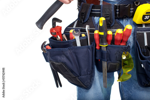 Photo: Tool belt. Construction and renovation. Tool belt. Construction and renovation.