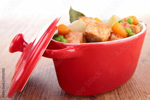 Photo: casserole with vegetables and meat casserole with vegetables and meat
