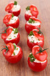stuffed cherry tomato and cheese