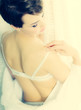 Brunette on lingerie