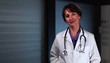 Smiling doctor wearing stethoscope