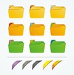 folder icon with colorful ribbons