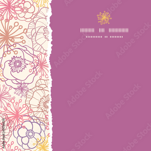 Vector: Vector subtle field flowers elegant square torn seamless pattern Vector subtle field flowers elegant square torn seamless pattern