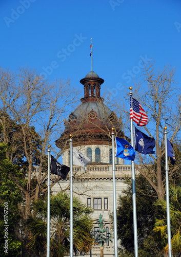 Photo: Capitol and Flags SC Capitol and Flags SC