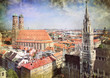 Panorama a Monaco di Baviera, Germania.