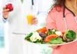 Nurse and Doctor with health food