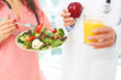 Nurse and Doctor with health food